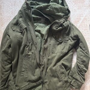American Eagle Yoga Olive Green Hooded Jacket